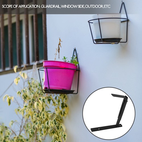 Flower Pot Hanging Bracket Planter Box Adjustable Height Flowerpot - Picture 11 of 12