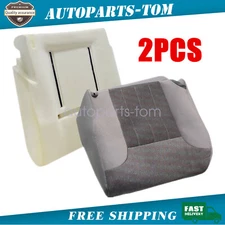 For 1994-97 Dodge Ram 1500 2500 Driver Bottom Seat Cover Gray + Foam Cushion