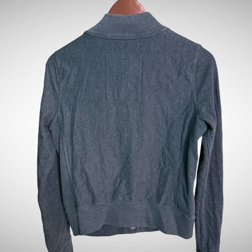 Hollister Jacket Womens Large Full Button Solid Blue Long Sleeve Pre Owned - Picture 2 of 7