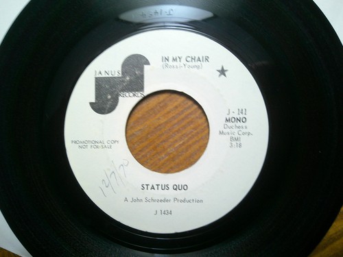 PROMO JANUS 45 RECORD/STAUS QUO/IN MY CHAIR/GERDUNULA/ BLUES ROCK/ EX+