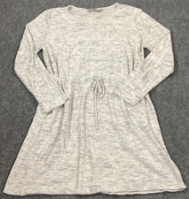 Asos Dress Womens  14  Gray  Long Sleeve Elastic Tie Waist  Pullover Stretch