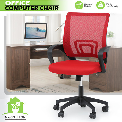 Midback Breathable Mesh Rolling Computer Chair Swivel Red Conference Desk Chair