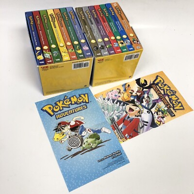 Pokemon Adventures Manga Sets Red/Blue Gold/Silver #1-14 + Posters