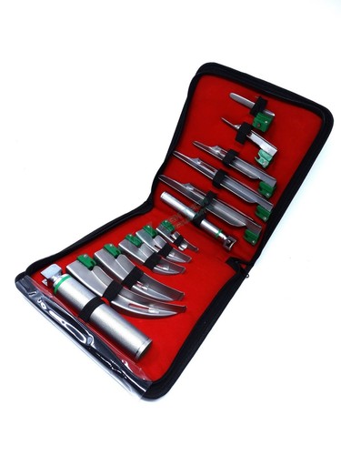 Set Of 10 German Fiber Optic Mac & Miller LARYNGOSCOPE Blade+2 Handle Intubaton - Picture 4 of 4