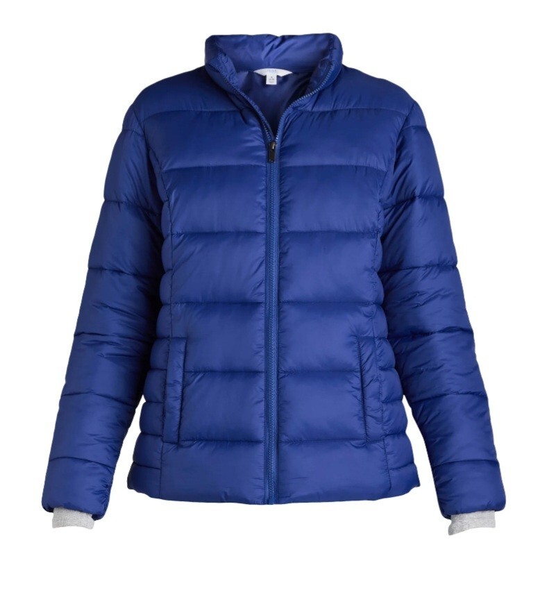 Time & Tru Womens Short Puffer Jacket Size S 4-6 Cozy Winter Wear