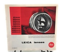 Vintage Leica Leitz Lenses Photography Catalog Brochure Bodies 21 200 280 400 mm