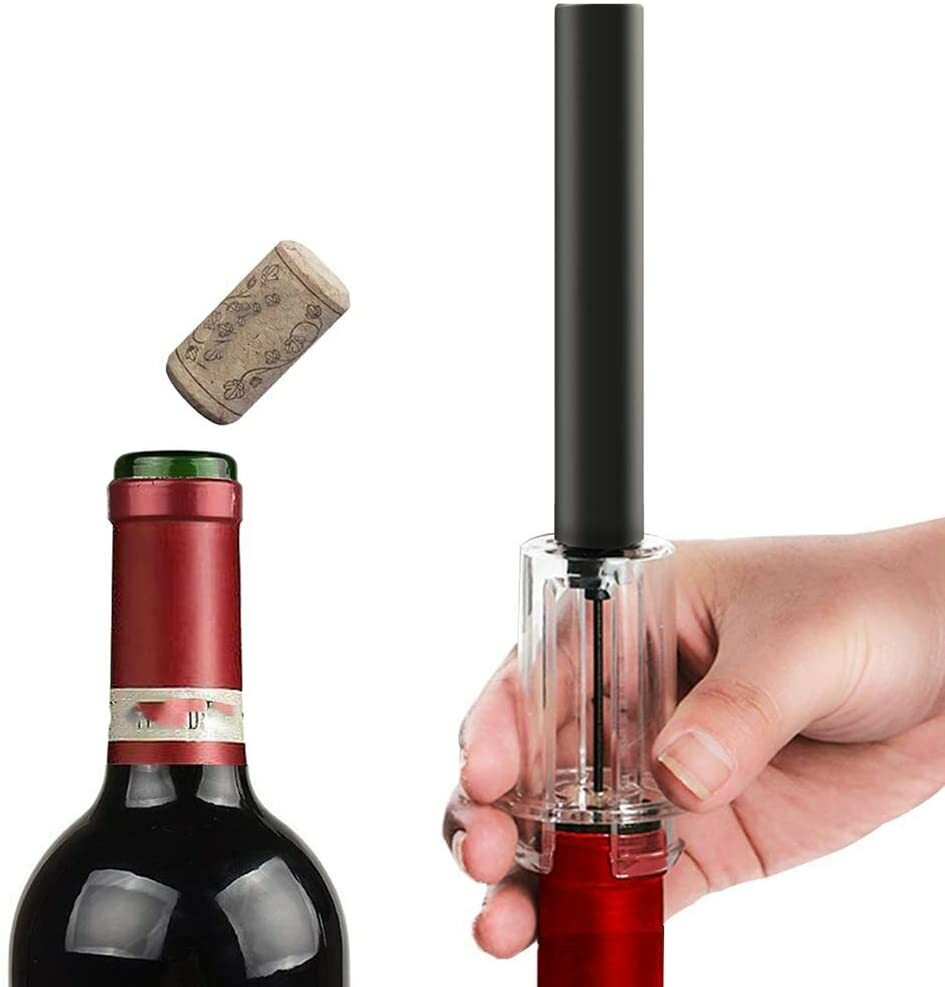 Apribottiglie A Pressione D'Aria Con Tagliacapsule - Cavatappi Vino A Pompa, Design A Penna, Regalo Elegante - Foto 9