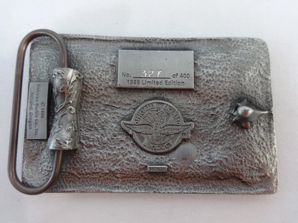 1998 Brickyard 400 fivela de cinto edição limitada 327 de 500 estanho Jeff Gordon - Imagem 2 de 4
