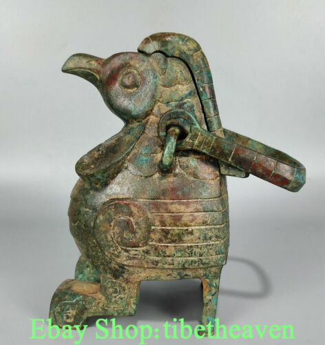 Ancien pot à vin oiseau perroquet portable 9,6