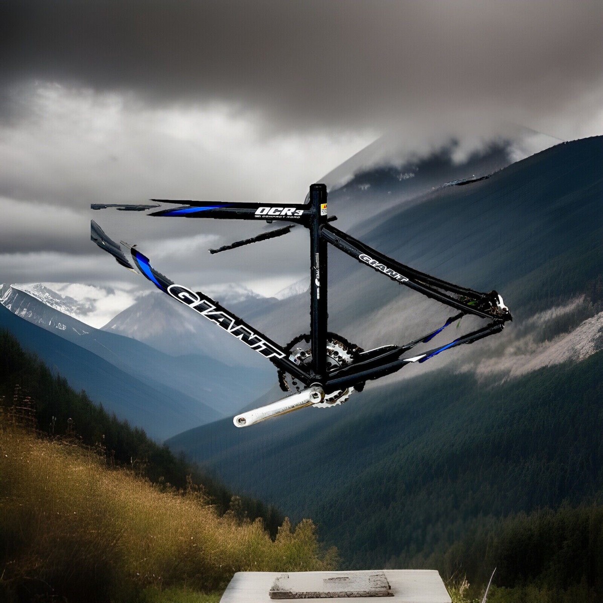 Rare Vintage Giant OCR 3 CR Compact Road Aero Road Bike Frame 50cm