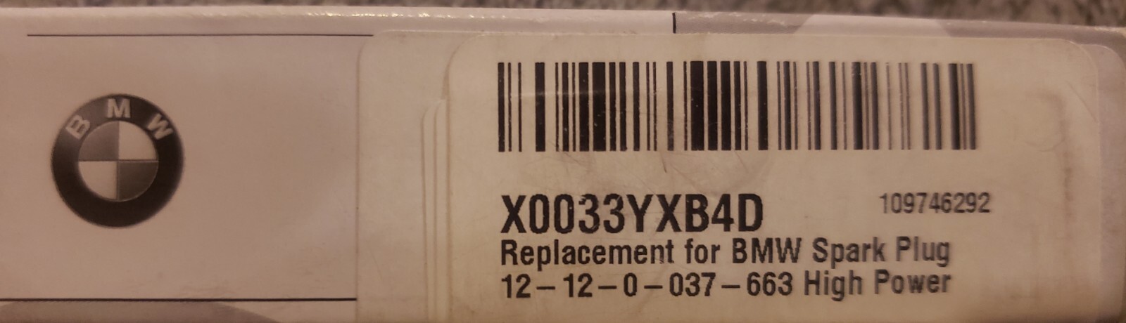 Genuine BMW Spark Plug 12-12-0-037-663