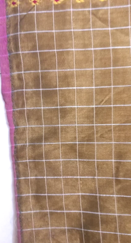 Vintage Indian Sari Art Silk Brown Floral Thread Woven Fabric Craft Saree A11137 - Picture 6 of 15