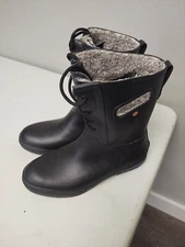Size 11 Excellent Bogs Amanda II Lace Women's Rain Boots, Black
