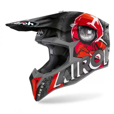 Casco cross Airoh WRAAP L Grigio,nero,rosso Alien