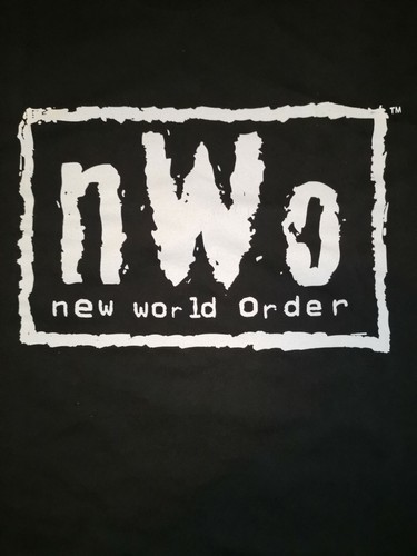 Vintage Authentic WWE NWO New World Order Retro T-Shirt Black Size Large - Picture 2 of 3