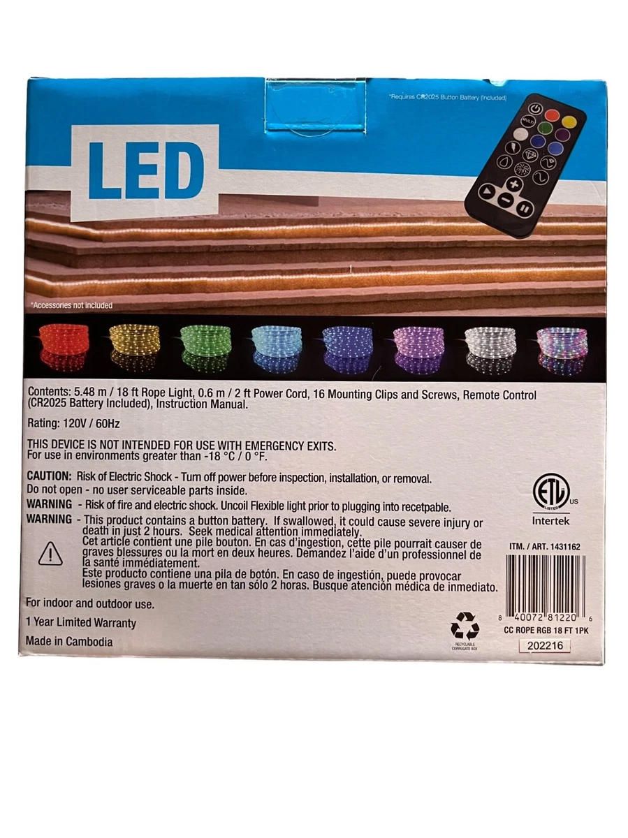 Intertek led color changing rope light deals