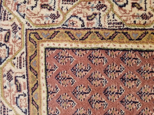 Tapis vintage traditionnel fait main Sarouk ventes exceptionnelles Mir laine multicolore 54x39 pouces