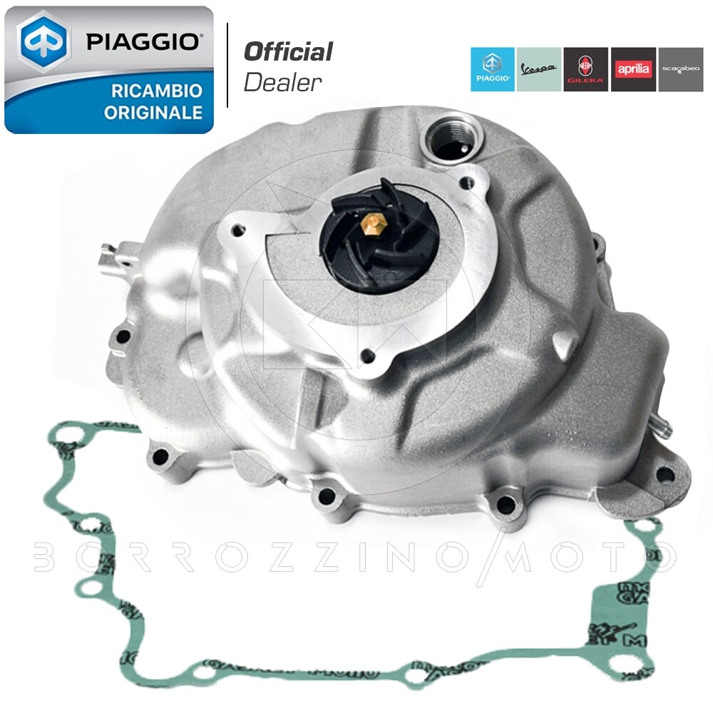 COPERCHIO VOLANO + CARTER POMPA ACQUA ORIGINALE PIAGGIO BEVERLY TOURER 300 2009