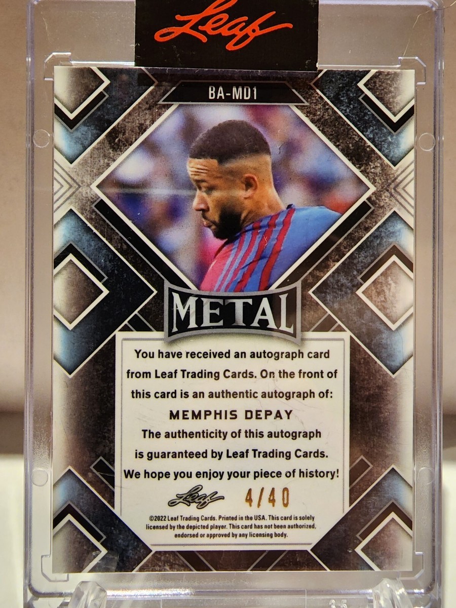 2022 Leaf Metal MEMPHIS DEPAY Silver Holo Auto /40 #BA-MD1