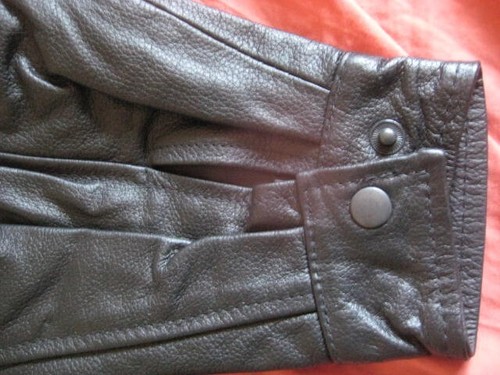 Burk's Bay NRA Leather Jacket Mens Black Bomber Full Zip Long Sleeve Size M NWT - Picture 9 of 12
