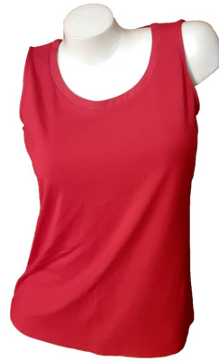 Talbot's Petites Stretch Sleeveless Tee Red Misses Size Sp