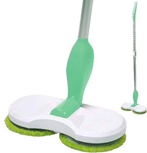 Hover Scrubber Cordless Dual Head Mop w/2 Microfiber Cleaning Pads in Green NIB! - Picture 1 of 13