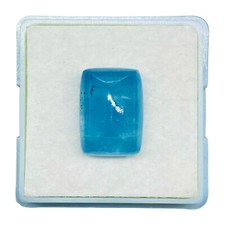 6.4 Cts Natural Aquamarine 13x9mm Vibrant Blue Loose Untreated Cabochon Gemstone