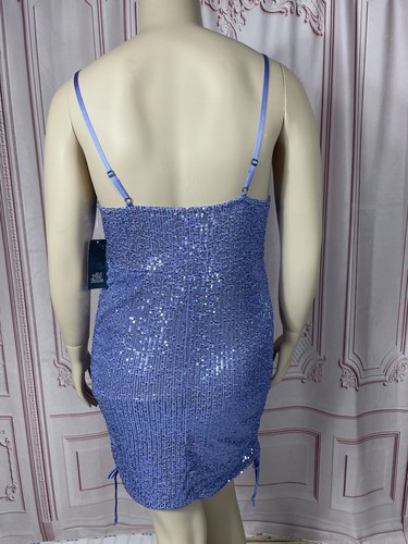 Body donna Wild Fable blu prugna paillettes senza maniche increspato laterale XXL donna - Foto 10 di 20
