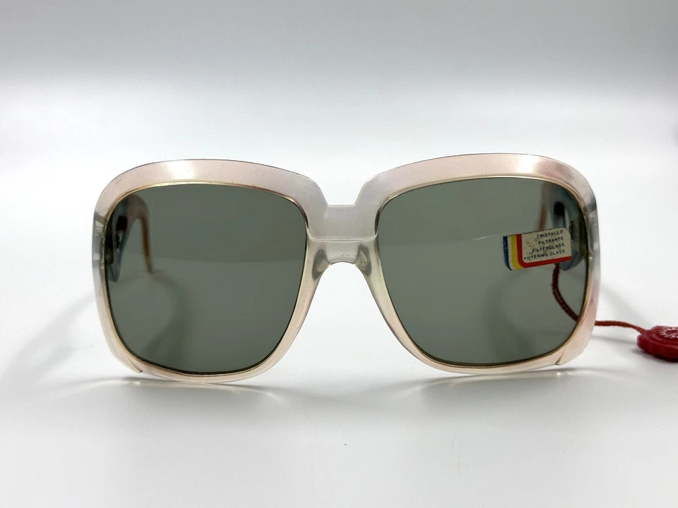 GAFAS DE SOL SAMCO VINTAGE GRAN TAMAÑO FIESTA AZUL MEDIADOS DE SIGLO AÑOS 50 NOS CON ETIQUETAS Foto 3 de 4