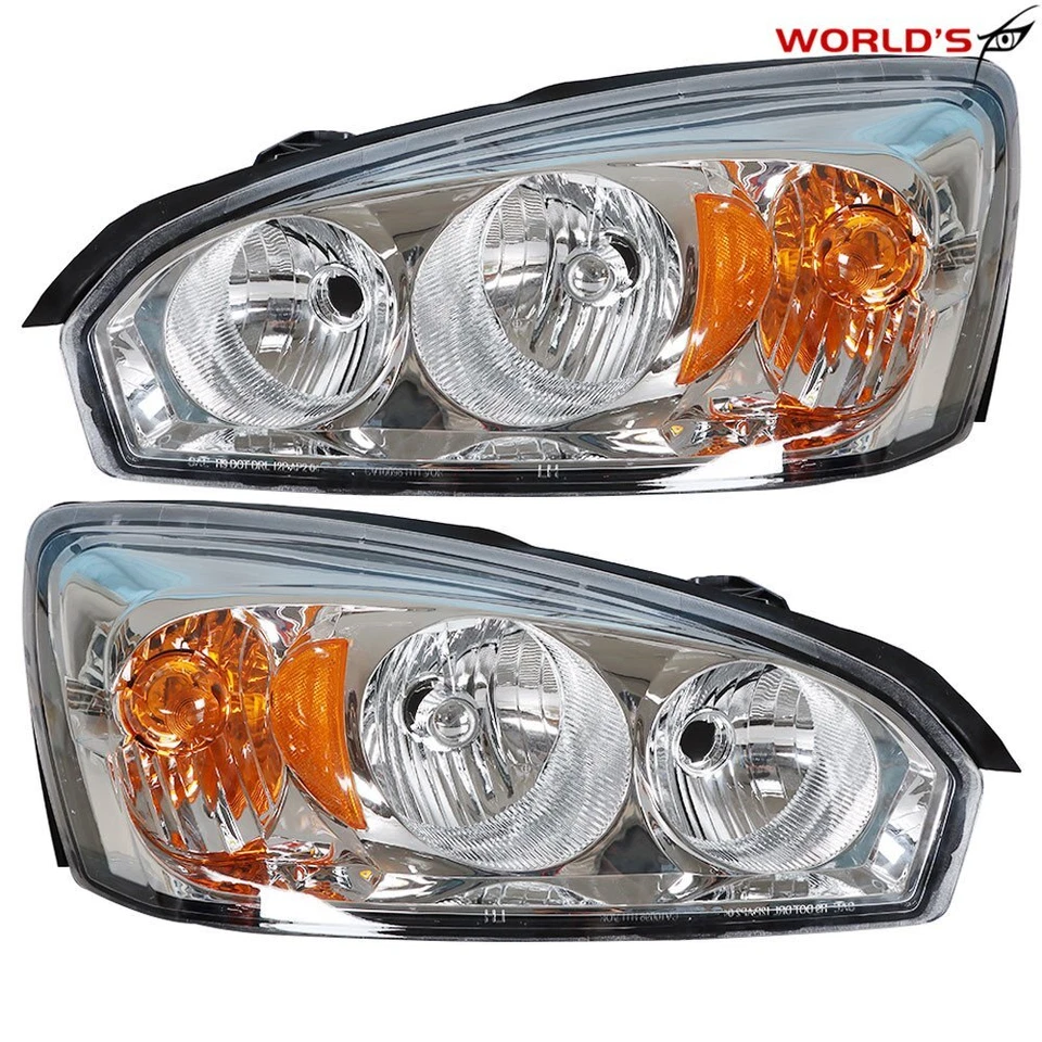 Faros aptos para Chevy Malibu 2004-2008 lentes transparentes faros lado izquierdo+derecho Foto 2 de 4