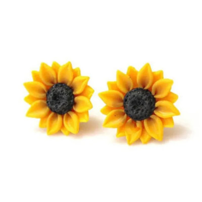 Sunflower Post Earrings - New