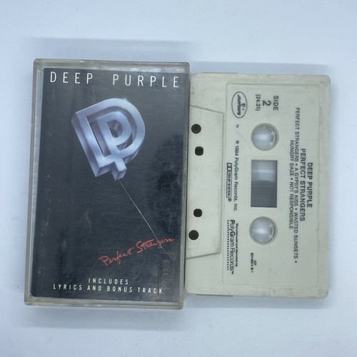 Deep Purple - Perfect Strangers Cassette Rare USA Import Cassette White Shell - Picture 2 of 7