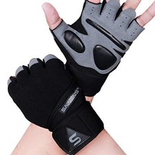 Guantes de gimnasia para hombres y mujeres, guantes de ciclismo, medianos