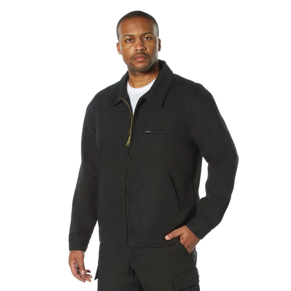 Rothco Lightweight Canvas Work Jacket - Black - Image 3 of 4