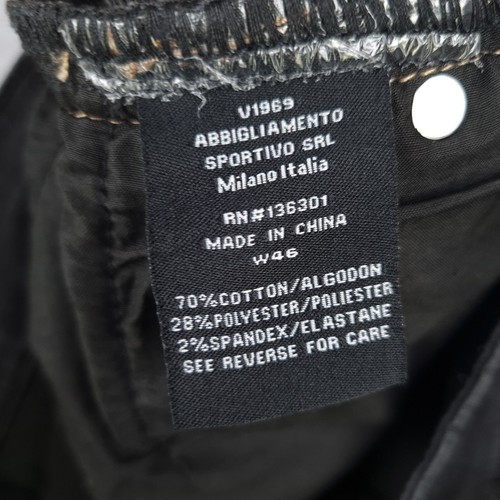 V1969 Italia Shorts Mens 46 Black Denim Stretch Designer Abbigliamento Sportivo - Picture 19 of 21