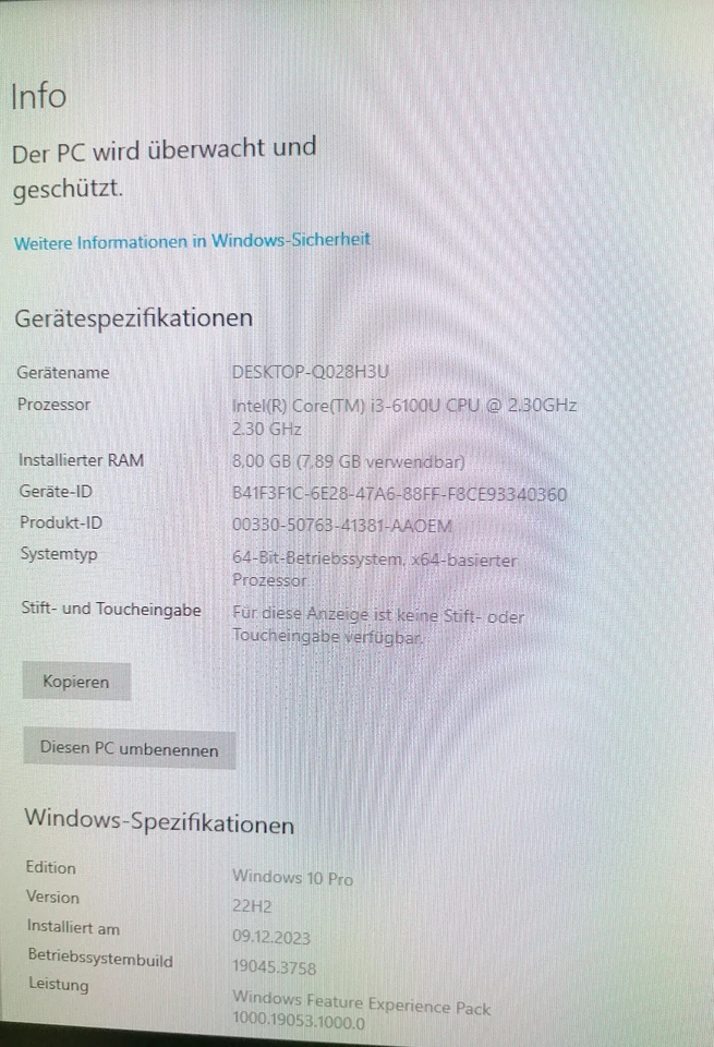 HP 260 G2 DM Business Desktop Mini PC INTEL i3 8GB 256GB SSD Windows 10 Pro - Bild 4 von 4