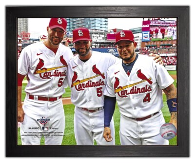 St. Louis Cardinals Wainwright, Pujols & Molina On Opening Day Framed 8x10 Photo