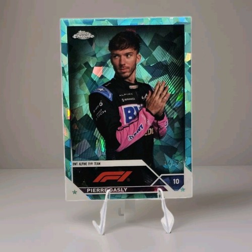 2023 Topps Chrome Sapphire Formula 1 Pierre Gasly #52 Aqua Refractor SSP /99 - Picture 2 of 5