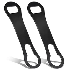 2 Pieces Bottle Opener and Pour Spout Remover Flat Bar Key for Bartenders Sta...
