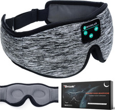3D Sleep Mask with Bluetooth 5.4 Headphones, Wireless Sleep Headphones with Ultr