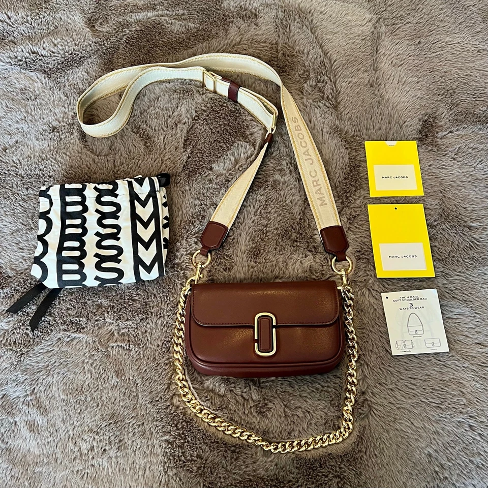 Marc by Marc Jacobs J Marc Soft Shoulder Bag Chianti Convertible 3 Way Gold - Image 3 of 4