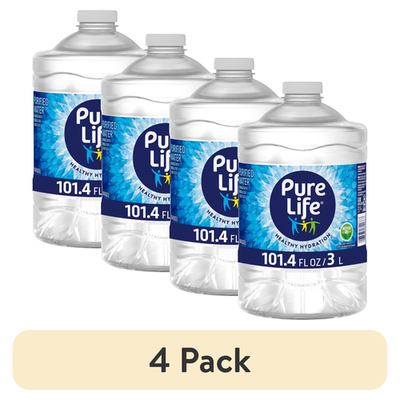 #ad 4 pack Pure Life Purified Water 3 Liter Single Plastic Jug $20.00
