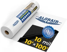 ALORAIR Crawl Space Vapor Barrier 10 mil 10'x100' Drop Cloth Coverage 1000 sq.ft