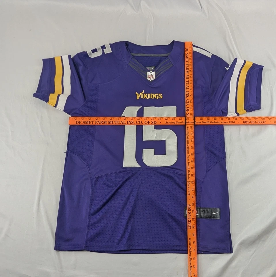 Camiseta Nike Greg Jennings Minnesota Vikings #15 tamanho grande 44 roxa masculina - Imagem 4 de 4