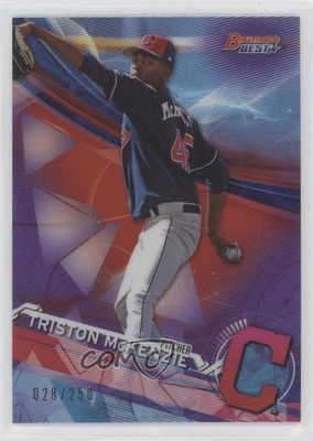 2017 Bowman's Best Top Prospects Purple Refractor 28/250 Triston McKenzie uk2
