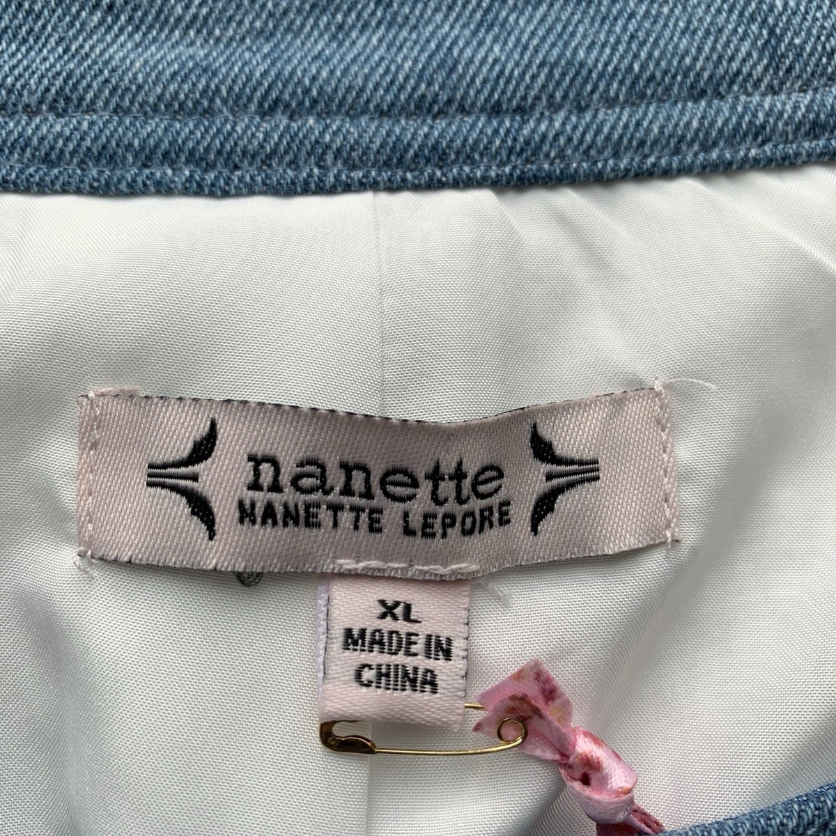 Nanette Lepore White Sparkling Tweed Open Jacket with Denim