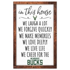 Milwaukee Bucks Sign 11x17 Wood In This House