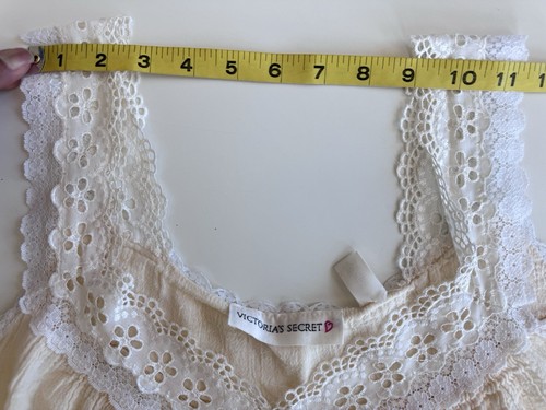 Vintage 90s Victoria's Secret Country Lace Peach Cottage Core Prairie Nightgown - Picture 8 of 12