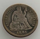 Photo of a 1891-O Seated Liberty Dime from an eBay listing that sold on Jul 19, 2026