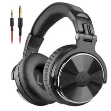 Wired DJ Hi-Res Over-Ear Headphones for PC, Keyboard Guitar - Black